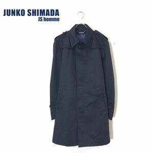 1O2450-T◆JS homme ジュンコシマダ オム トレンチコート ロングコート 腰ベルト◆sizeS ブラック メンズ トップス ポリエステル100