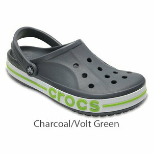 23cm クロックス crocs バヤバンド クロッグ Bayaband Clog Charcoal / Volt Green M5W7 チャコール グリーン 新品