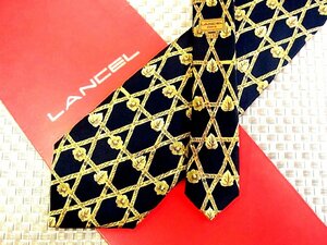 ♪30344C♪良品【花 装飾 柄】ランセル【LANCEL】ネクタイ