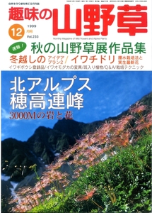 趣味の山野草　1999年12月号　北アルプス穂高連邦/秋の山草展　速報/冬こし　２/イワチドリ