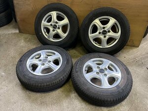 イボ付き BALMINUM 13インチ 4.5J +35 PCD100 4H 155/80R13 GOODYEAR GT-ECO Stage バリ山 バリ溝 夏タイヤ タイヤホイール 4本セット