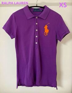 RALPH LAUREN ポロシャツ レディース XS パープル BIGポニー