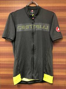 HP234 カステリ CASTELLI 半袖 サイクルジャージ グレー M ※ほつれ