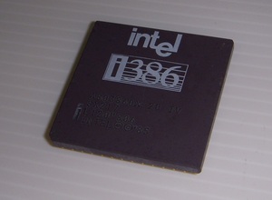 【中古】CPU Intel A80386DX-20 i386DX 20MHz【PC-9801DAより取り外し】