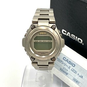 仙15 CASIO G-SHOCK MR-G MRG-100T 1569 腕時計 クォーツ デジタル 箱付き カシオ Gショック QZ シルバーカラー チタン