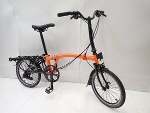 【良品】BROMPTON M6L 折り畳み自転車 ミニベロ オレンジ 2018年モデル 配送/来店引取可 ブロンプトン ∩ 6E36E-6