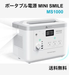 在庫処分！送料無料！《新品未開封》ポータブル電源 AlphaESS 「 MINI SMILE 」MS1000　大容量 1000Wh　家庭用蓄電池 ポータブルバッテリー