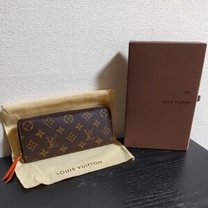 ルイヴィトン　長財布　 LOUIS VUITTON　ポルトフォイユクレマンス　ジッピーウォレット　モノグラム　オレンジ　ファスナー　0718-B3Y-TA3