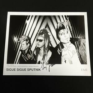 直筆サイン入り　SIGUE SIGUE SPUTNIK ジグ・ジグ・スパトニック　プロモ用写真　２００１年