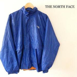 良品 THE NORTH FACE ザノースフェイス フード収納 2WAY ジップアップ ナイロンジャケット ジャージ ブルゾン 青 L