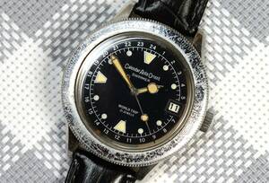 ☆ ダイバー仕様 オリエント カレンダー オートオリエント スイマー ワールドトリップ O-19762A ブラックミラー BOX OH済 Vintage Orient！