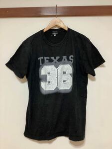 ふ911 TK MIXPICE タケオキクチ プリントTシャツ 半袖Tシャツ 3 ブラック ナンバリング