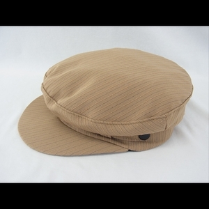 管理：257-17 ☆　　NEW YORK HAT CO.　ニューヨークハット　ハンチング　サイズM　ストライプ柄　ベージュ　帽子　MADE IN U.S.A ☆