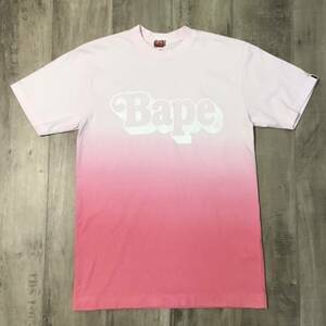 ★初期★ BAPE LOGO グラデーション Tシャツ Sサイズ Pink a bathing ape エイプ ベイプ アベイシングエイプ vintage NIGO w17