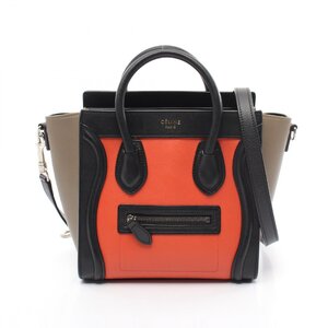 セリーヌ ラゲージ ナノショッパー ブランドオフ CELINE レザー ハンドバッグ レザー 中古 レディース