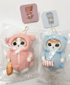 新品　もふにゃん　ねこパジャマ　マスコットキーホルダー　ぬいぐるみ　 セット