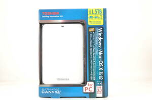 [KVK37]新品 未使用 TOSHIBA CANVIO 外付けハードディスク 外付けHDD 大容量1.5TB USB3.0