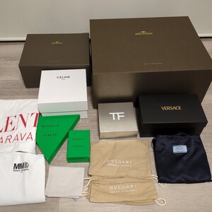 YM1221 まとめ売り DELVAUX CELINE BOTTEGA VENETA VERSACE PRADA VALENTINO RMK BVLGARImaison margela 空箱 ブランド箱 保存袋 巾着袋