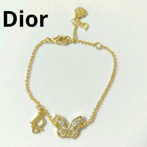 1円～【極美品】Christian Dior クリスチャン ディオール ブレスレット バタフライ ゴールド 