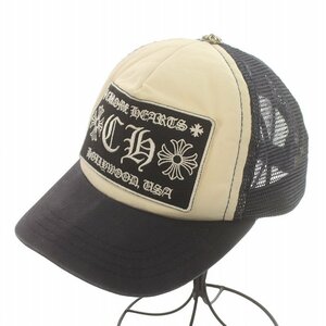 クロムハーツ CHROME HEARTS TRUCKER CAP トラッカーキャップ 帽子 CHパッチクロスボール付き コットン メッシュ 紺 ネイビー /IR