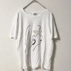 エイチアンドエム【M】Tシャツ/ラウンドネック カジュアル パール ビジュー