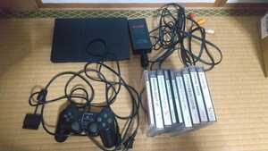 動作確認済 PS2本体プレステ2（SCPH-75000）、ソフト付きSONY PlayStation2 