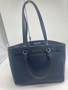 【美品】MICHAEL KORS マイケルコース 35S8GY3T7L ビジネスバッグ ネイビー 紺色 2WAY トートバッグ ショルダーバッグ