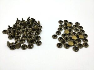 リベット 両面カシメ 12X12mm 50個セット レザークラフトに ブロンズ