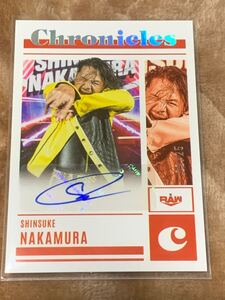 中邑真輔　2023 Panini Chronicles WWE - Chronicles Signatures Holo Silver #CS-SNK Shinsuke Nakamura /25 直筆サイン