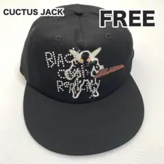 【CACTUS JACK】美品 トラビス・スコット ラインストーンキャップ 黒