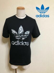 【新品】 adidas originals CAMO TREF TEE アディダス オリジナルス カモフラ トレフォイル Tシャツ トップス サイズL 半袖 黒 DH4779