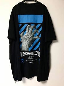 off white × undercover 19AW UC HAND DART T-SHIRT 黒 XL ブルー 正規 オーバーサイズ ブラック