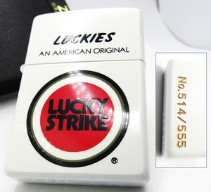 ラッキーストライク Lucky Strike ホワイト 限定 zippo ジッポ 2000年 未使用