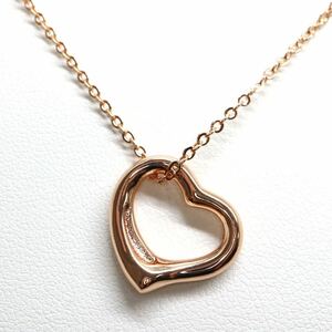 TIFFANY&Co.(ティファニー）《K18(750) オープンハートネックレス》J 約4.0g 約45cm necklace ジュエリー jewelry EC5/EC5