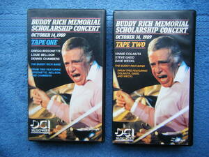 即決 BUDDY RICH MEMORIAL SCHOLARSHIP CONCERTの中古VHSビデオ・輸入版2本 / STEVE GADD, DAVE WECKL他 / 詳細は写真4～10をご参照