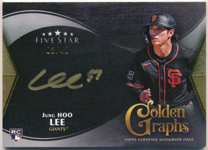 Jung Hoo Lee MLB 2024 Topps Five Star RC Rookie Golden Draphs Auto 40枚限定 直筆サイン ルーキーオート 李政厚 イ・ジョンフ