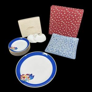 仙53【8点】食器 まとめ/KENZO クロッキュス プレート セット ケンゾー/Noritake りんご型 プレート 小皿 ノリタケ/龍峰窯 三洋陶器 大皿