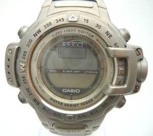 1000円スタート 腕時計 CASIO カシオ PROTREK プロトレック 1471 PRT-4000 クォーツ QZ トリプルセンサー デジタル メンズ AMB H10031