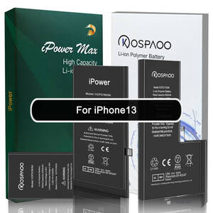 For iPhone13 バッテリー 単品 標準容量 交換ビデオ 3227mAh PSE準拠 Kospaoo / iPower 互換 Li-ion Battery 交換 修理