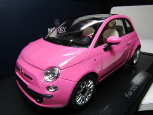 FIAT 500 1/18 フィアット Fiat500 2010 ピンク PINK イタリア名車 美品 NOREV ノレブ フル開閉 NUOVA 500 Fiat 500 1200 ラウンジ