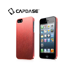 即決・送料込)【サテン地のような表面加工】CAPDASE iPhone SE(第一世代,2016)/5s/5 KARAPACE PROTECTIVE CASE:SILVA SATIN RED