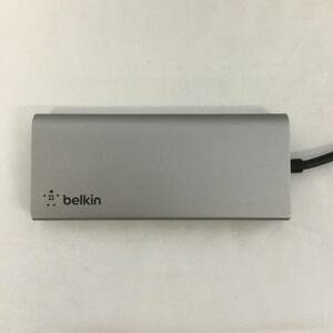 ★『 Belkin ベルキン 』USB-C マルチメディア ハブ 6in1 F4U092btSGY ★ イーサネットハブPDSDカードHDMI60W4K周辺機器A199