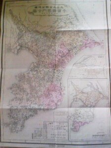 明治39年 大日本管轄分地図「千葉県」千葉町市街図/県内里程図/旧郡町村名