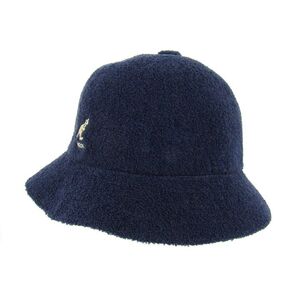 カンゴール ハット BERMUDA CASUAL ロゴ 帽子 ブランド レディース Lサイズ ネイビー KANGOL