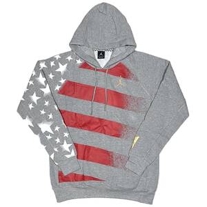 Air Jordan Retro7 Stars&Stripes USA ジョーダン レトロ7 プルオーバー パーカー (グレー) (2XL) [並行輸入品]