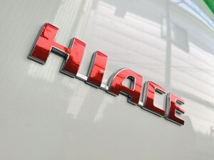 【送料無料】200系/1型/2型/3型/4型/5型/6型 ハイエース/HIACE 標準/ワイド red/赤 車名/エンブレム ステッカー/シール/デカール G-01