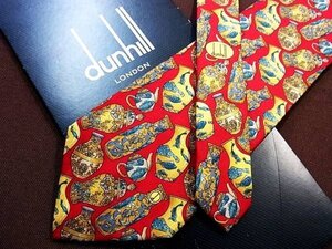 ♪1190D♪状態並品【壺 花瓶 ｄロゴ入 柄】ダンヒル【dunhill】ネクタイ