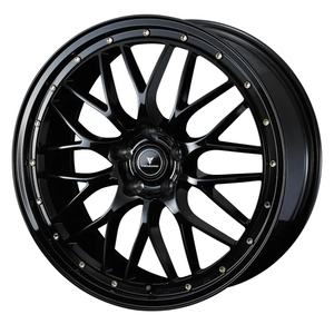 YOKOHAMA GEOLANDAR A/T G015 235/55R18 NOVARIS ASSETE M1 BLACK/GOLDピアス 18インチ 8J+42 5H-114.3 4本セット