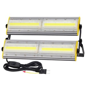 6台 200W・2000W相当 LED 投光器 スイッチ付き 32500LM AC80-150V 昼光色 6000K 広角240度 IP67防水 3Mケーブル コード付き KRO-2001