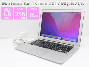 Apple Macbook Air 13-inch, 2017 MQD42J/A Core i5 5350U 1.8GHz メモリ 8GB SSD 256GB A1466 Cランク M87H 中古